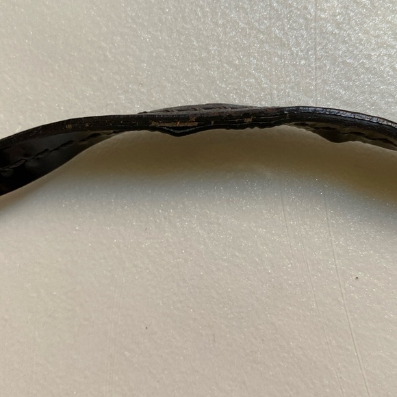 Coach suede and wool woven brown wristlet turn lock w/hangtag and tassel - Picture 17 of 17